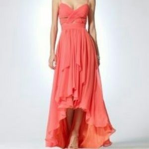 Cache Coral Prom Dress
